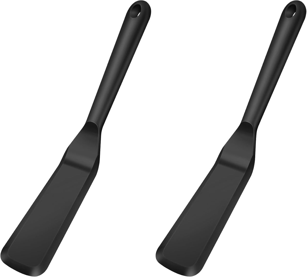 Mini Brownie Serving Spatula - Omelet Pancake Spatula Turner. Heat Resistant Silicone Thin Spatula, Long Scraper Spatulas for Cooking, Pancake, Pizza.