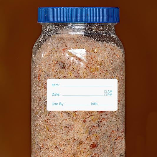 500PCS Removable Freezer Labels,Waterproof Blank Date Stickers for Food Containers Jars Pantry(Blue)