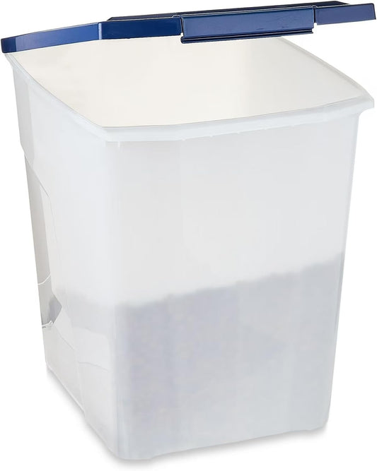Wheeled 1-Piece Dog Food Storage Pail with Clear Pet Food Storage Container, 25 lb Capacity, 1 Pack