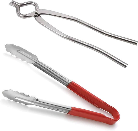Kitchen Tongs Set of 2 Stainless Steel, Big Pakkad and Chimta Tong Set of 2 (2 Pcs)