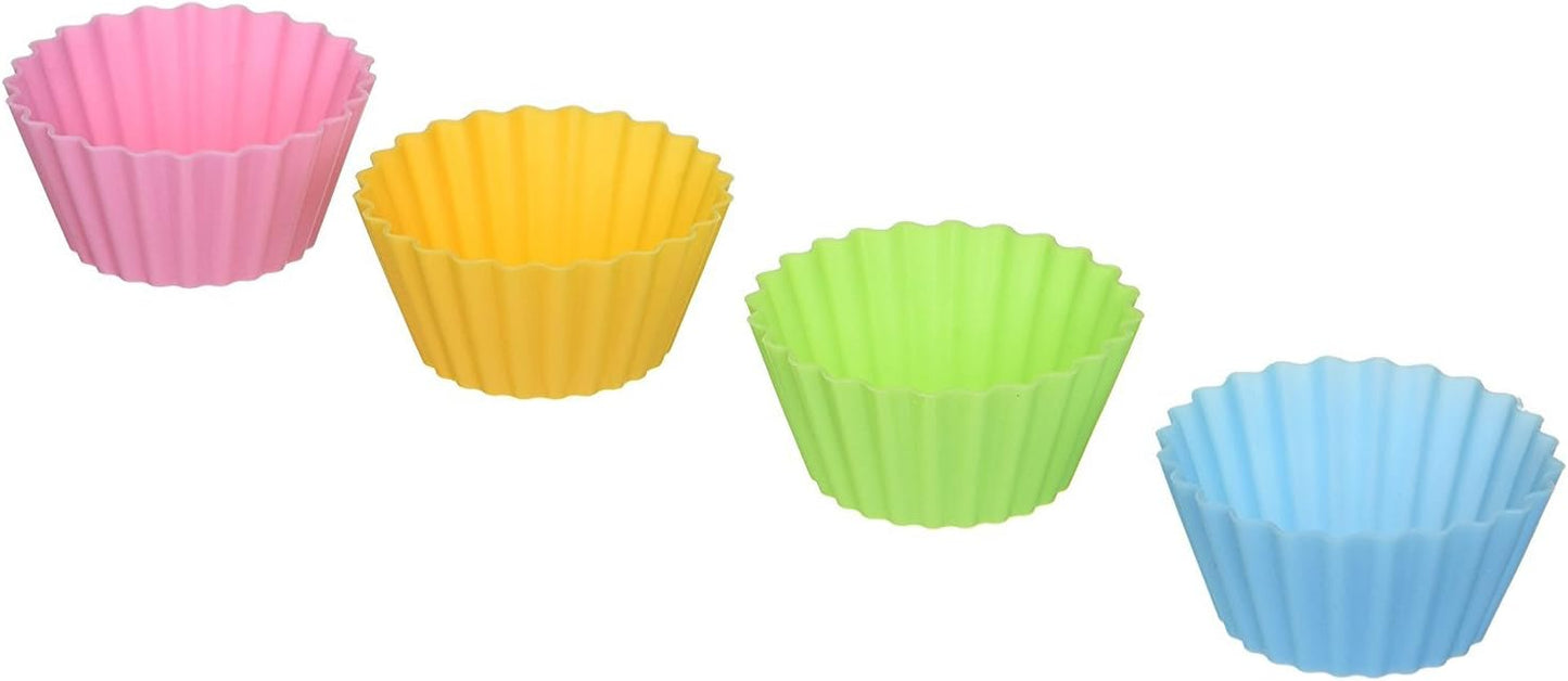 M.V. Trading Silicon Food Sushi Mold Cup for Bento Lunch Box, Oval, Set of 3