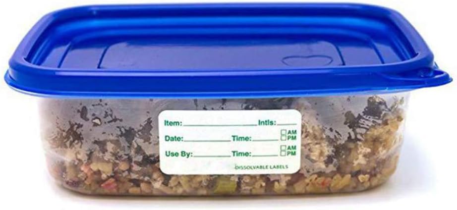 Removable Freezer Labels, Self-Adhesive Date Labels Food Labels for Food Containers Food Date Stickers Waterproof Oil Resistant Easy Clean Refrigerator Food Storage Labels