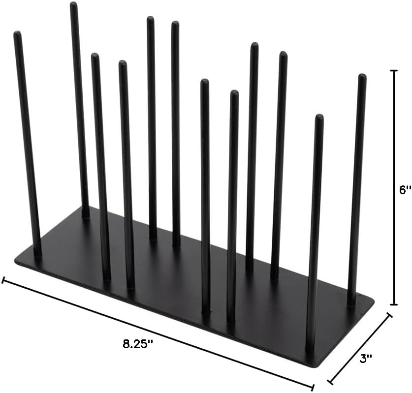 RW Base Black Iron Horizontal Portion Cup / Lid Organizer - 3 Section - 8 1/4" x 3" x 6" - 1 count box