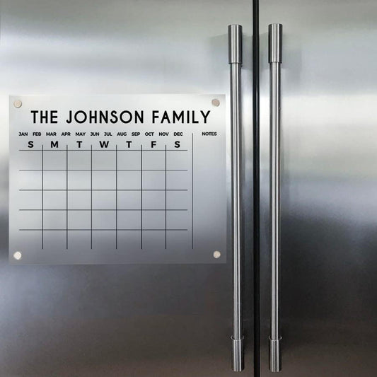 REFRIGERATOR PLANNER - Magnetic Fridge Personalized Calendar 2026, Calendar, Monthly and Weekly Fridge Calendar 2026 with Marker, Personalized Note Board