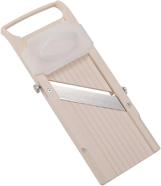 Benriner Super Standard Madoline Slicer, with with 4 Japanese Stainless Steel Blades, Almond