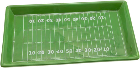 Boston International Serving Tray Football Party Ceramic Condiment Server Platter with Three Bowls, 10 x 6-Inches, Football Fever