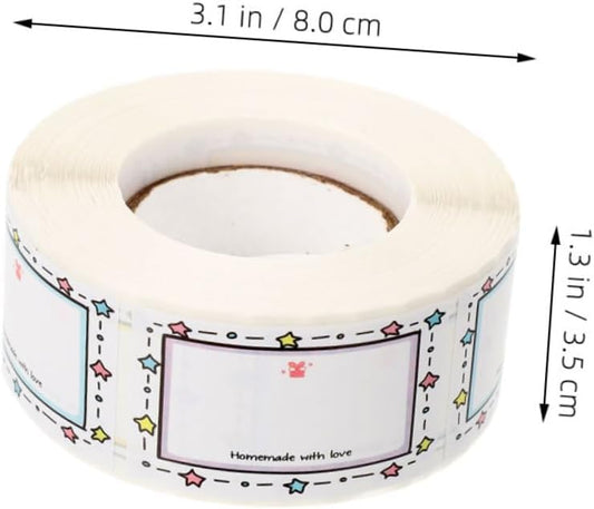 IMIKEYA Waterproof Removable Food Date Labels Self-Adhesive Synthetic Paper Stickers for Jars and Containers Oil Resistant for Kitchen and Pantry Organization