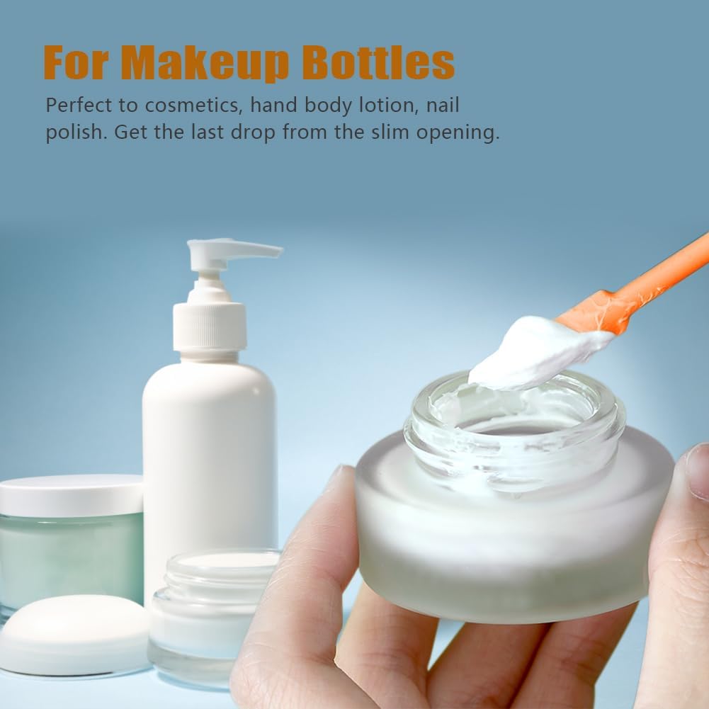Silicone Spatula Set 6Pcs, Mini Jar Scraper for Makeup & Food