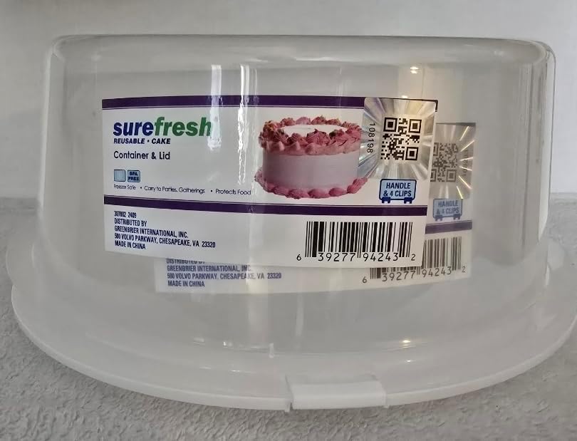 SURE FRESH CONTAINERS (1, Cake Container & Lid) by SureFresh
