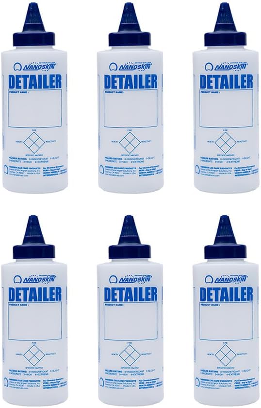 Nanoskin Squeeze Bottles for Easy Liquid Dispensing, 6-Pack