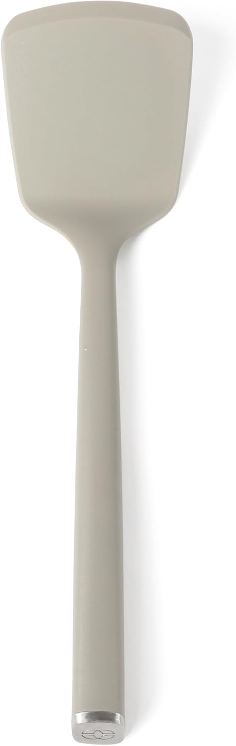 Calphalon Edge Silicone Spoon, Flexible Silicone Cooking Spoon with Reinforced Core, Heat-Resistant Nonstick-Safe Kitchen Spoon for Stirring, Mixing & Serving, Navy