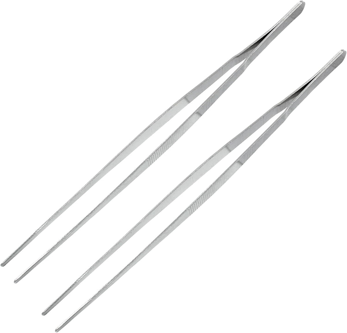 3Pcs Stainless Steel Tweezer Set (8" 10" 12")