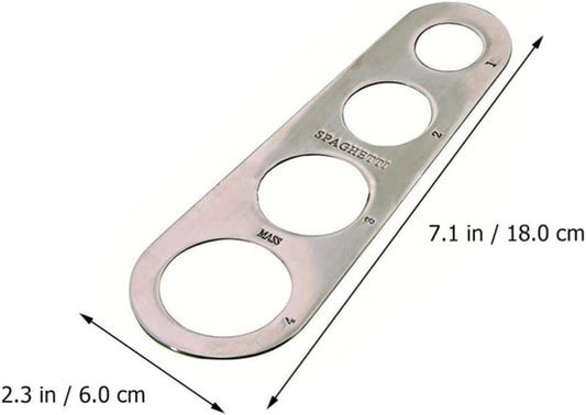 Spaghetti Noodle Measuring Tool Kitchen Gadget Stainless Steel 3pcs with 4 Hole Noodle Ruler, Rust Resistant for Simple Storage and Accurate Pasta Portion Control