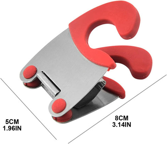 Stainless Steel Pot Clip Scoop Clamp Tong Holder Pot Pan Spoon Holder Spatula Storage Rack Utensils 2 Colors for Kitchen Clip