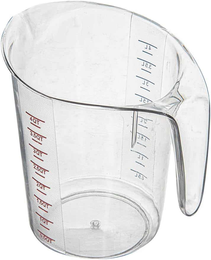 Restaurantware Clear Plastic Pt (Cups) Measuring Cup, 5.3 x 3.8 x 5 In