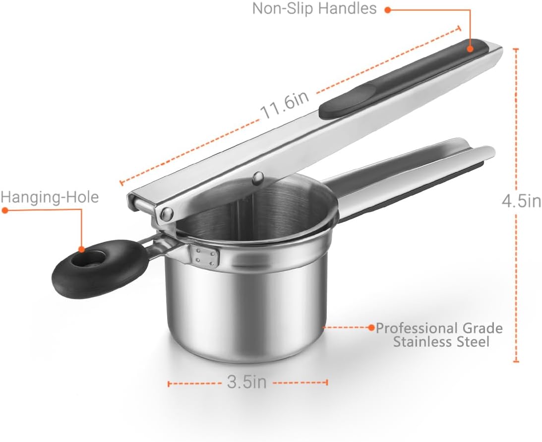 Potato Ricer, Stainless Steel Fruit and Vegetables Masher