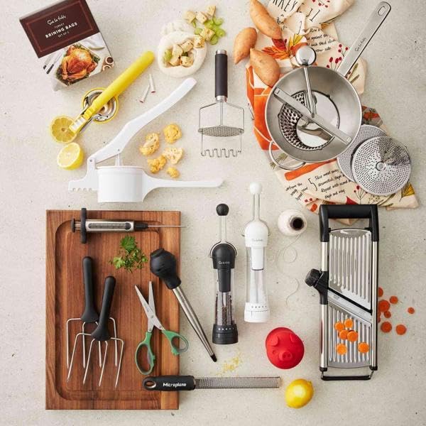 Sur La Table Mandoline Slicer – Adjustable Kitchen Slicing Tool with Built-In Slice & Julienne Settings, No Blade Changes Required, Multiple Thickness Options, Saves Prep Time