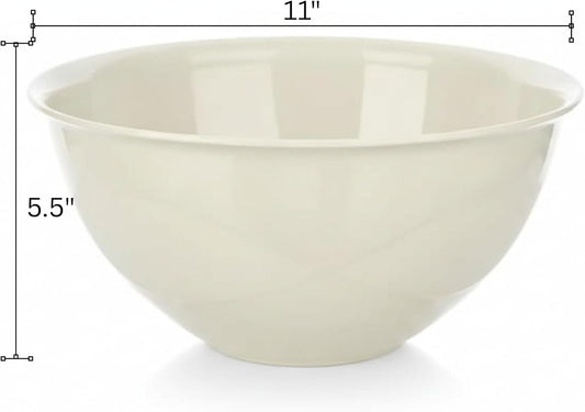 Tribello Large Mixing bowls 5-Quart 169oz - Plastic Salad/Mixing/Serving Bowl - (Colors May Very)