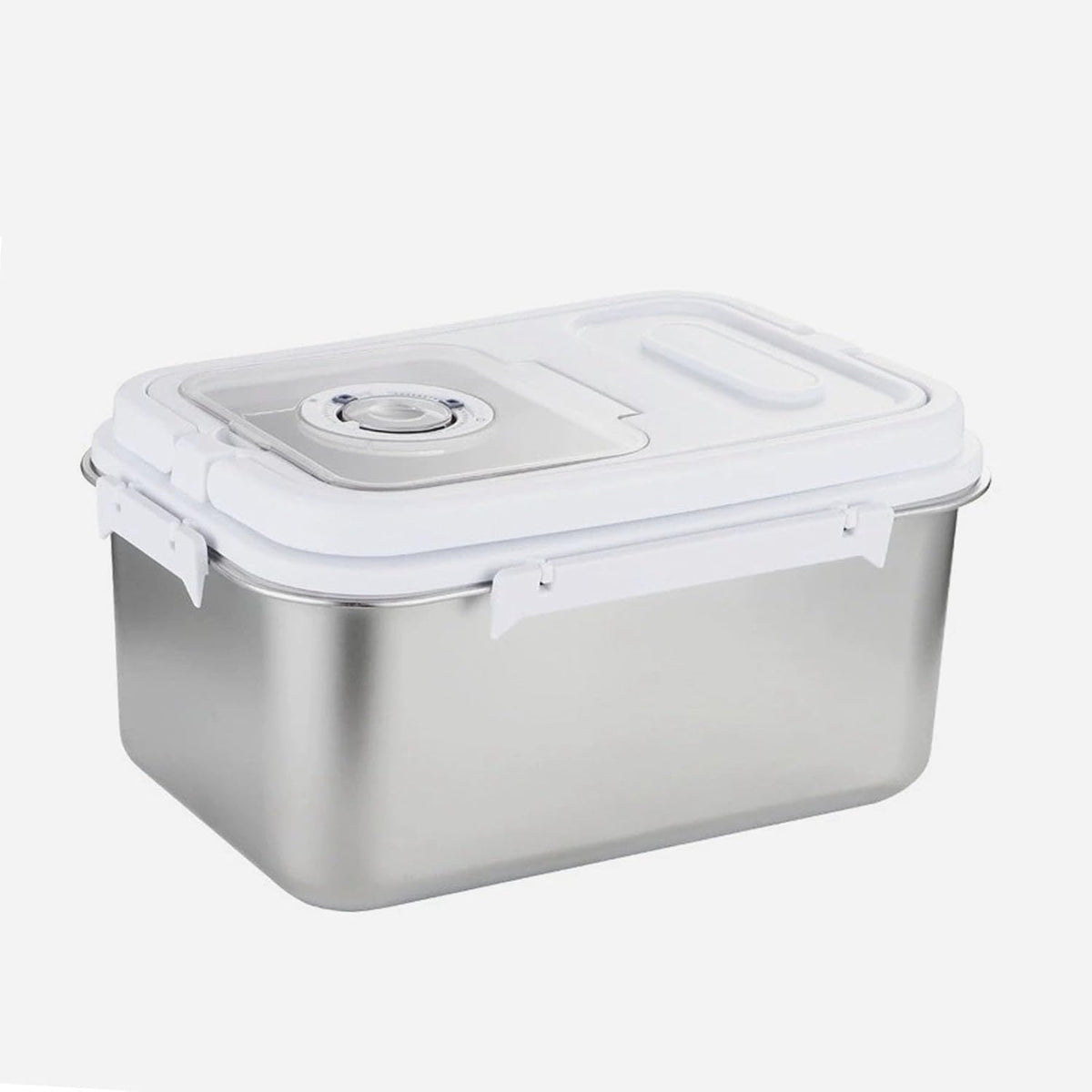 RUIAN 10L Airtight Pet Food Storage Container Stainless Steel with Scoop - Translucent Moisture-Proof Plastic Bin for Dry Food, Cat/Dog Treats, Grains - Seal Locking Lid Keep Fresh (JC366-2)