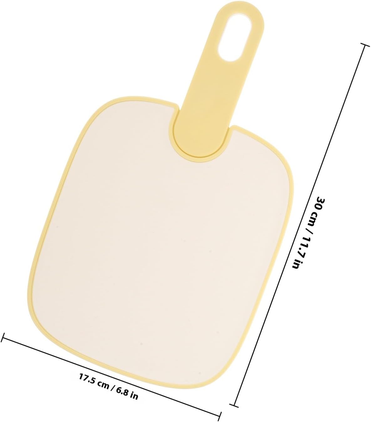 Balacoo Reusable Plastic Cutting Board Mat for Kitchen Use, Non-slip Food Grade Chopping Board for Fruits, Vegetables Meat, Small Size in Cream Yellow, Suitable for Home and Food