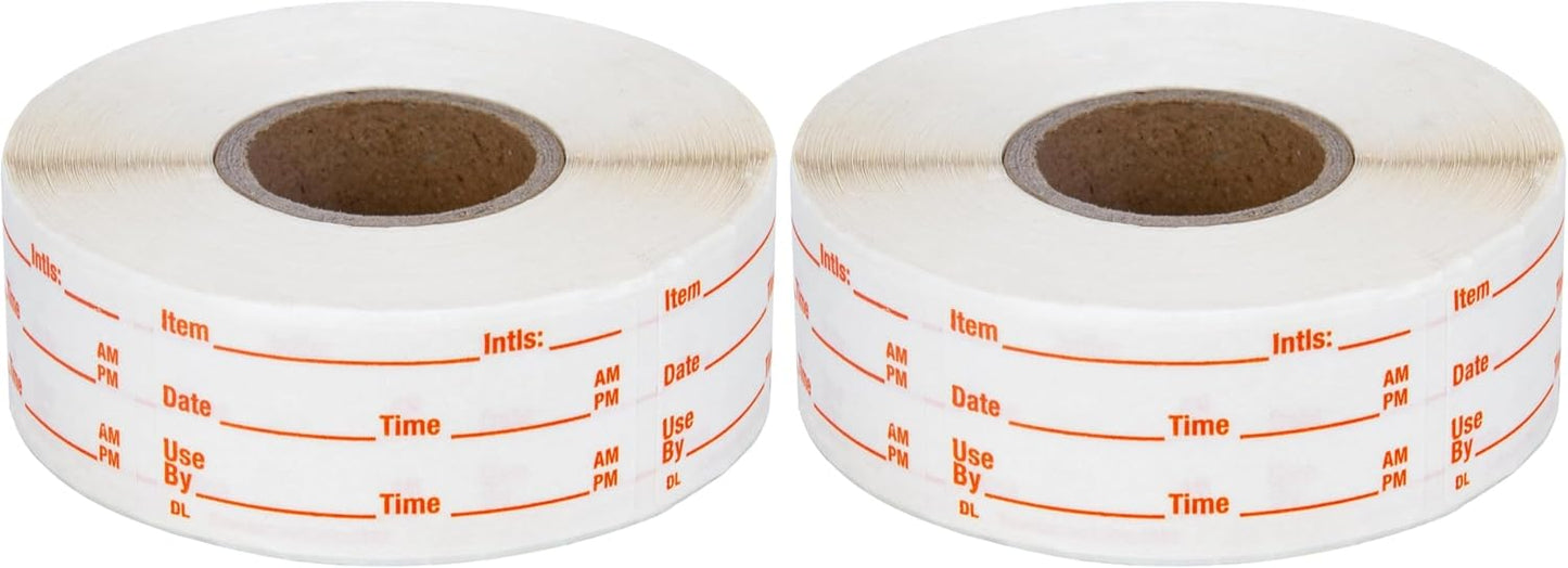 L LIKED 500 Stickers Use by 1 x 2 Inch Dissolvable Food Storage Labels for Containers
