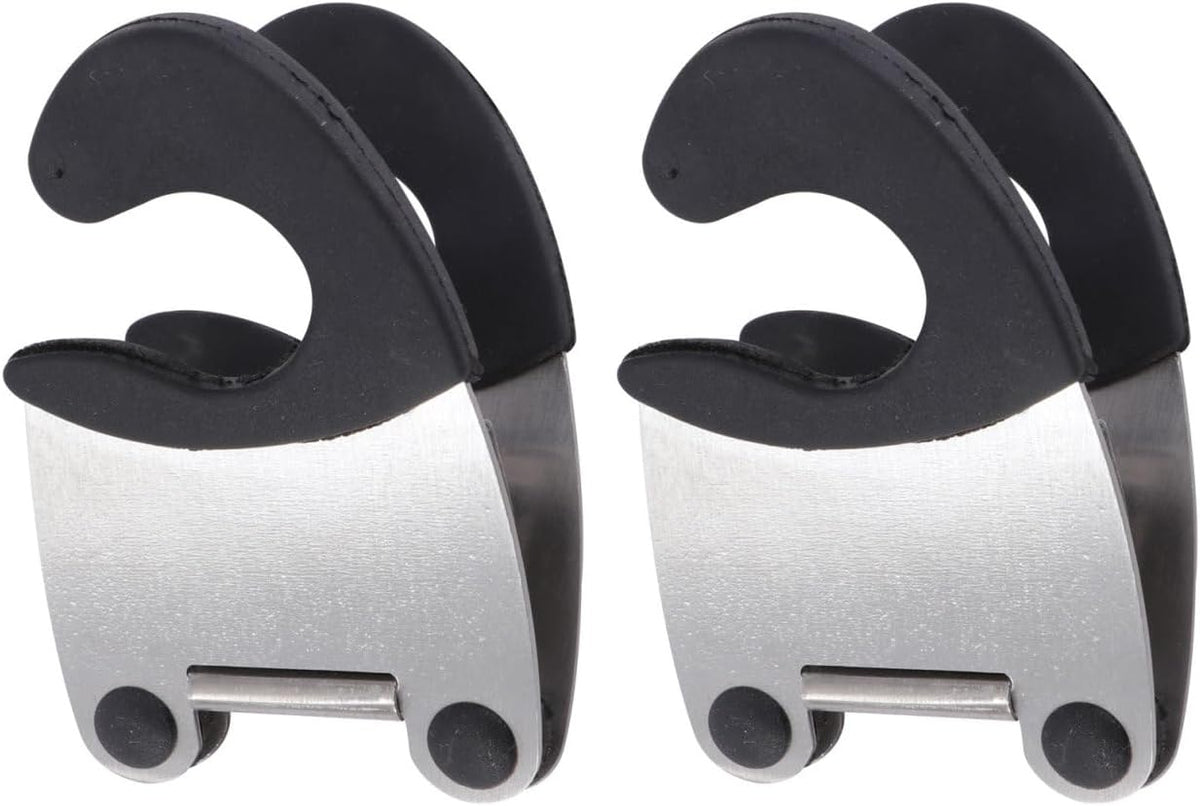 2pcs Stainless Steel Pot Clip Spoon Holder, Heat Resistant Kitchen Gadget