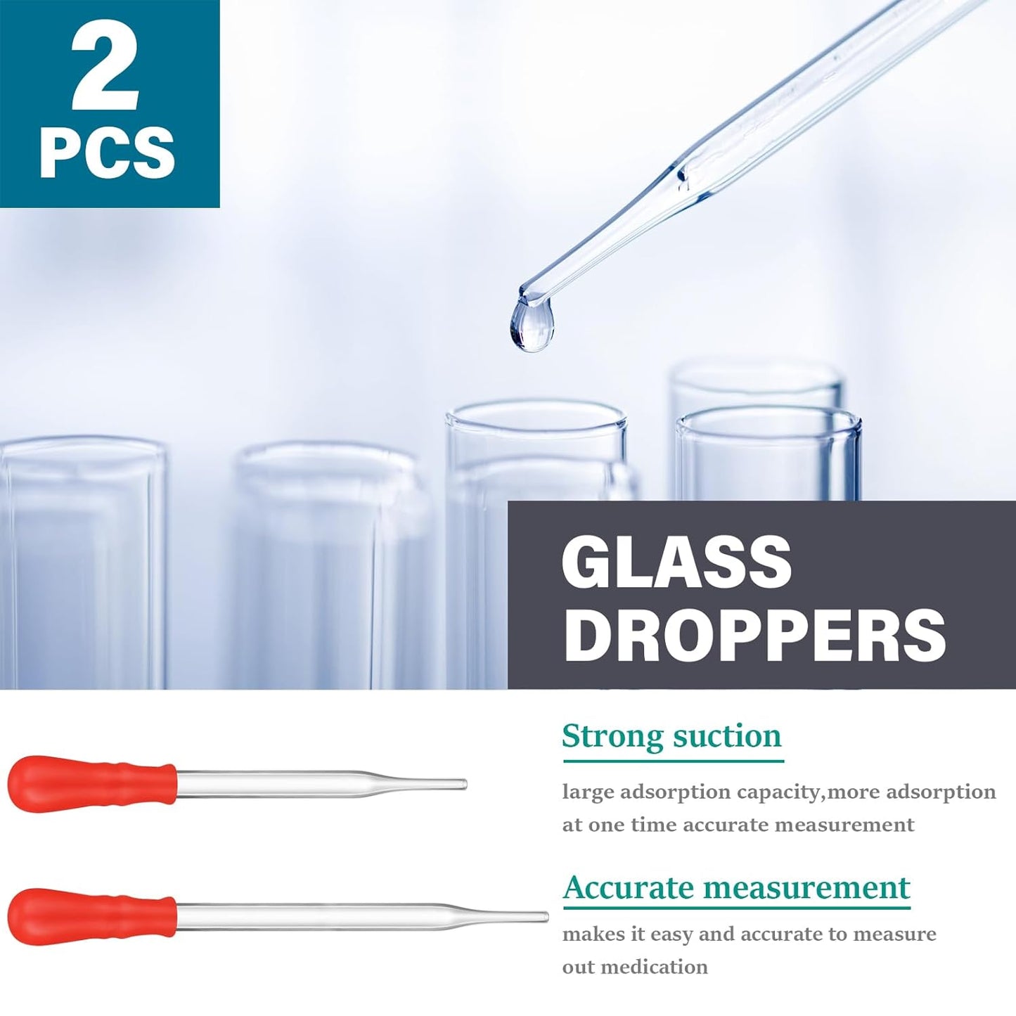 Frienda 50/100/250/500/1000ml Glass Beaker Set, 3.3 Borosilicate Low Form Griffin Lab Glassware Include Graduated Cylinder, Beaker, Dropper, Stirring Rod, Measuring Cups for Lab Chemistry (20 Pcs)