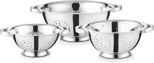 AVADOR Set of 6 Premium Stainless Steel Mixing Bowls Set, Easy To Clean, Space Saving Nestable Design, Great for Cooking, Baking, Prepping (0.75qt, 1.5qt, 3qt, 4qt, 5qt, 8qt)
