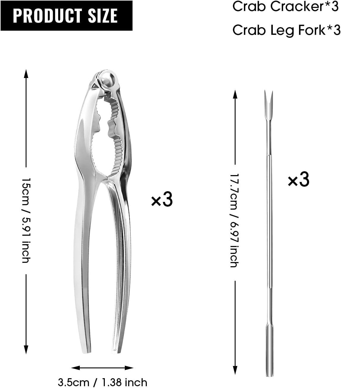 Crab Crackers and Tools,18-Pieces Seafood Tools Set