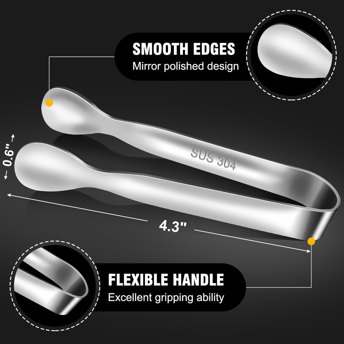 Metal Tongs For Cooking Up To 600°F Kitchen Tongs 2PCS - 9", 12 inch