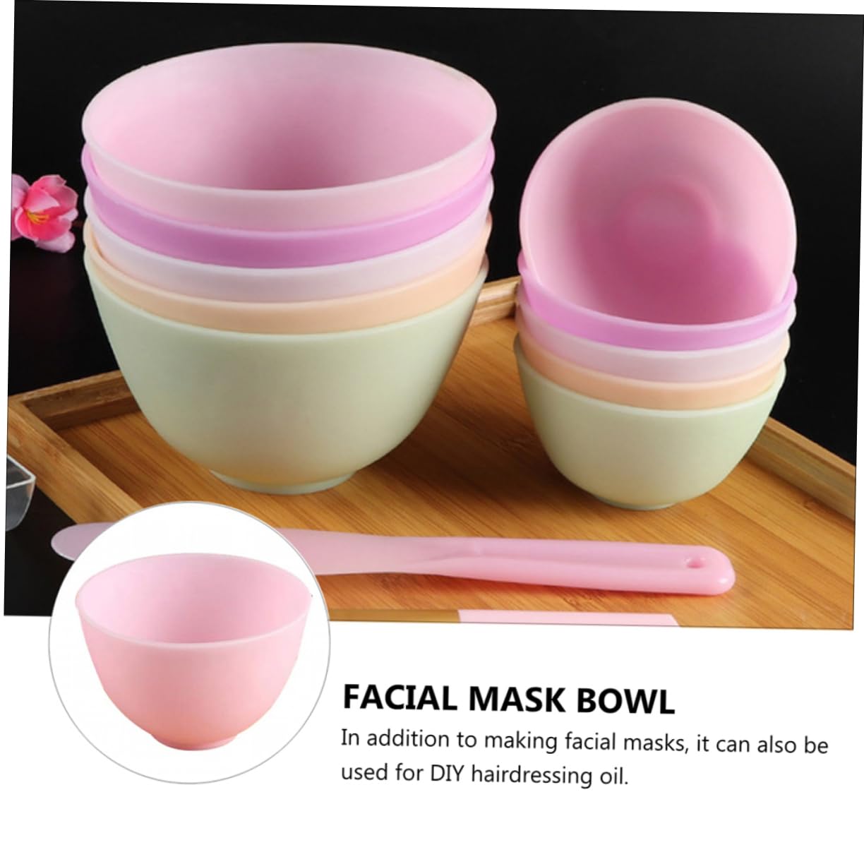 Baluue 6pcs Silicone Bowl for Clay Mask Mask Mixing Bowl Set Safe Easy to Use for Facial Diy