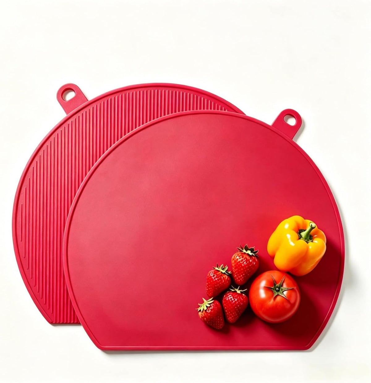 Thick TPU Cutting Board for Kitchen, Flexible Cutting Mat (Orange)