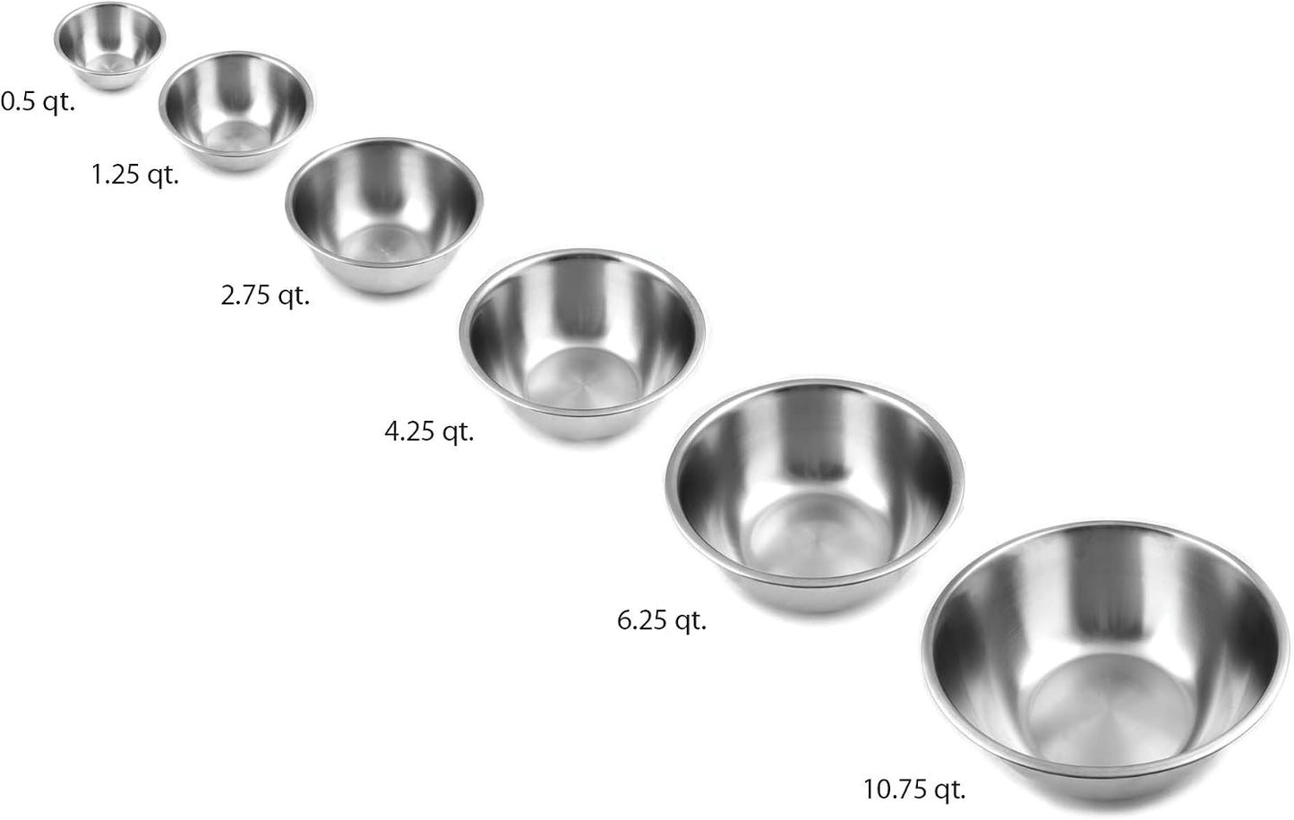 Fox Run Stainless Steel Small Mixing Bowl, 7.25 x 7.25 x 3.75 inches, Metallic