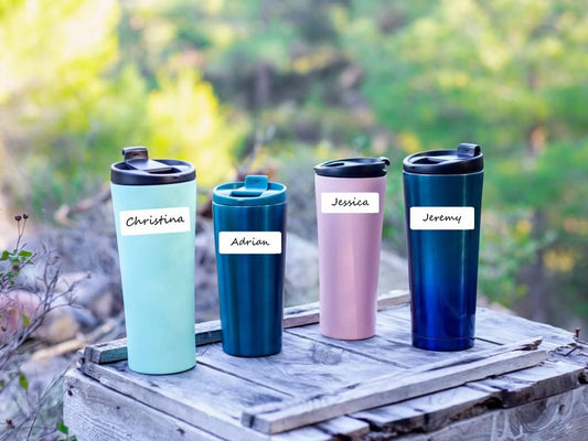 Removable Waterproof Labels for Bottles -320PCS 0.62 x 2.35 inch Organizing Name Labels for Food Containers Blank Nametags for Jars File Folders Small Storage Bin. Only Handwrite
