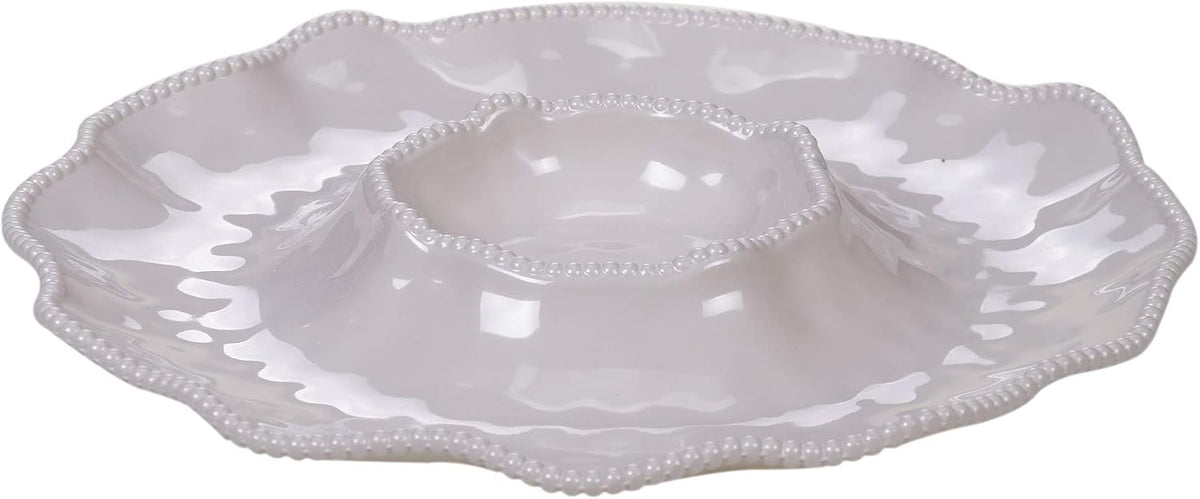 Perlette Cream Chip & Dip 14.5"