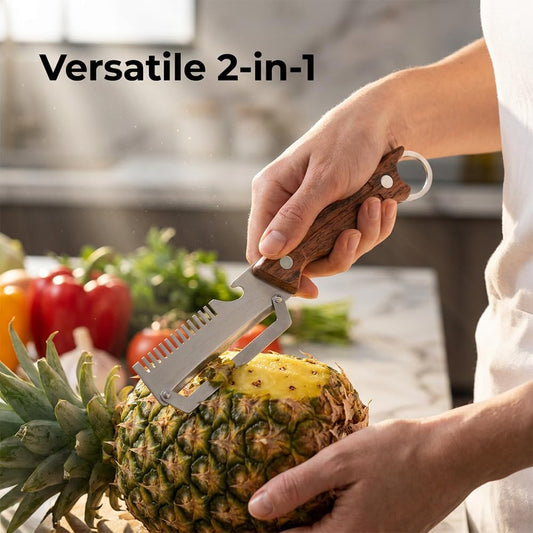 Multi-Functional Vegetable Peeler for Kitchen,3-in-1 Stainless Steel Peeler With Wooden Handle & Bottle Opener &Scallion shredder,Kitchen Gadgets For Fruit Pumpkin Peeling Potato Carrot Peeler