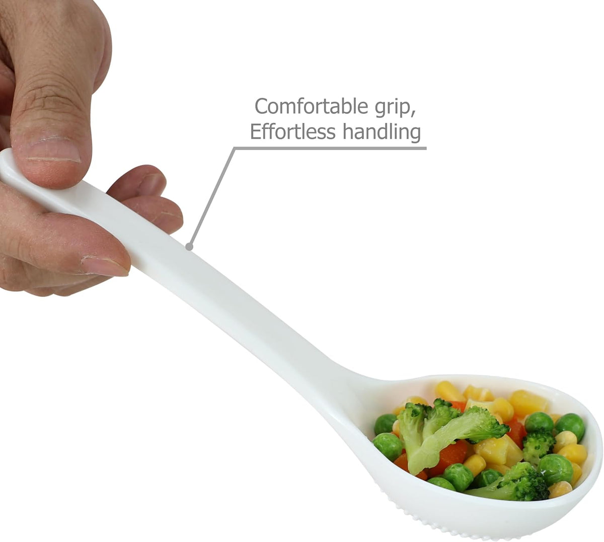 EIKS 2 Pack Plastic Soup Ladle Serving Spoon, 7.5 inch Long