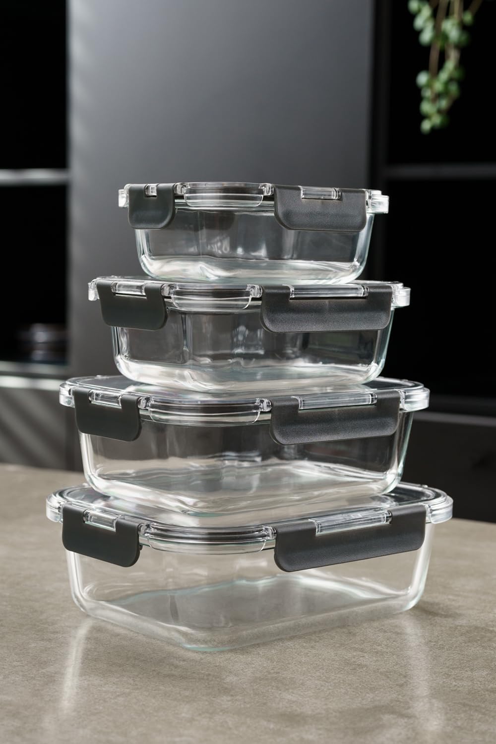 Zyliss Glass Food Storage Container 12.5oz, Shatter Resistant Borosilicate Glass, Airtight Leakproof Tritan Lid, BPA Free, Microwave, Freezer & Dishwasher Safe