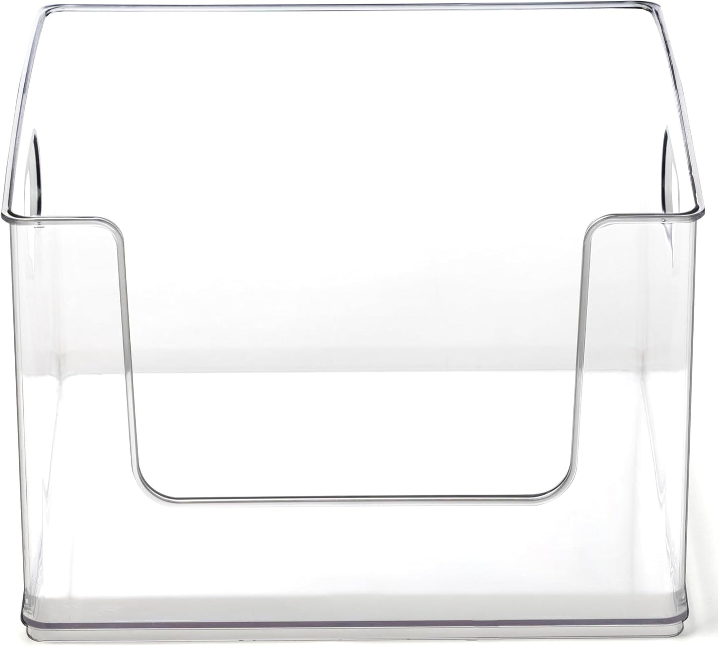 BINO | Stackable Plastic Storage Bins, Clear | THE CLARUS COLLECTION | Pantry Organizers and Storage Containers | Fridge Organizer Bins | Kitchen Cabinet Organizer | Medicine Cabinet Bin