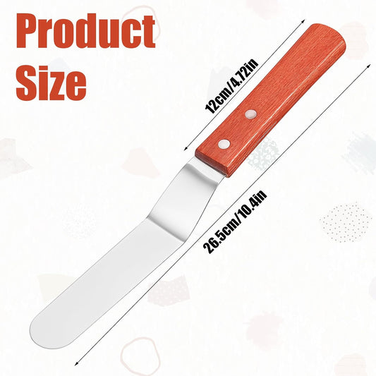 6" Offset Spatulas Icing Spatula Stainless Steel Frosting Spatulas Cake Spatula with Sturdy & Durable Handle Ideal for Cake Decorating Pastry Baking