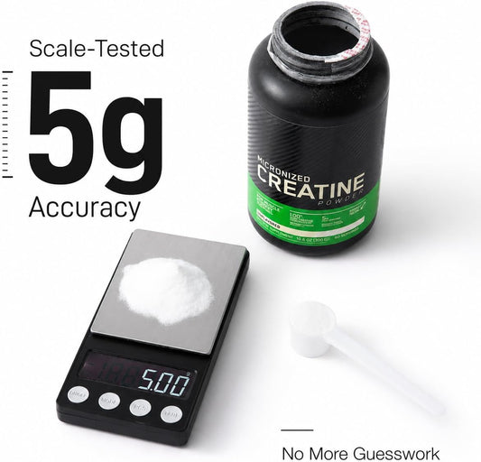 5 g Creatine Scoop, White Measuring Spoons, 3 Pack