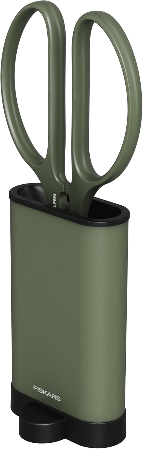 Fiskars 6" Plant Shaping Shears & Holder, Precision Indoor Gardening Snips