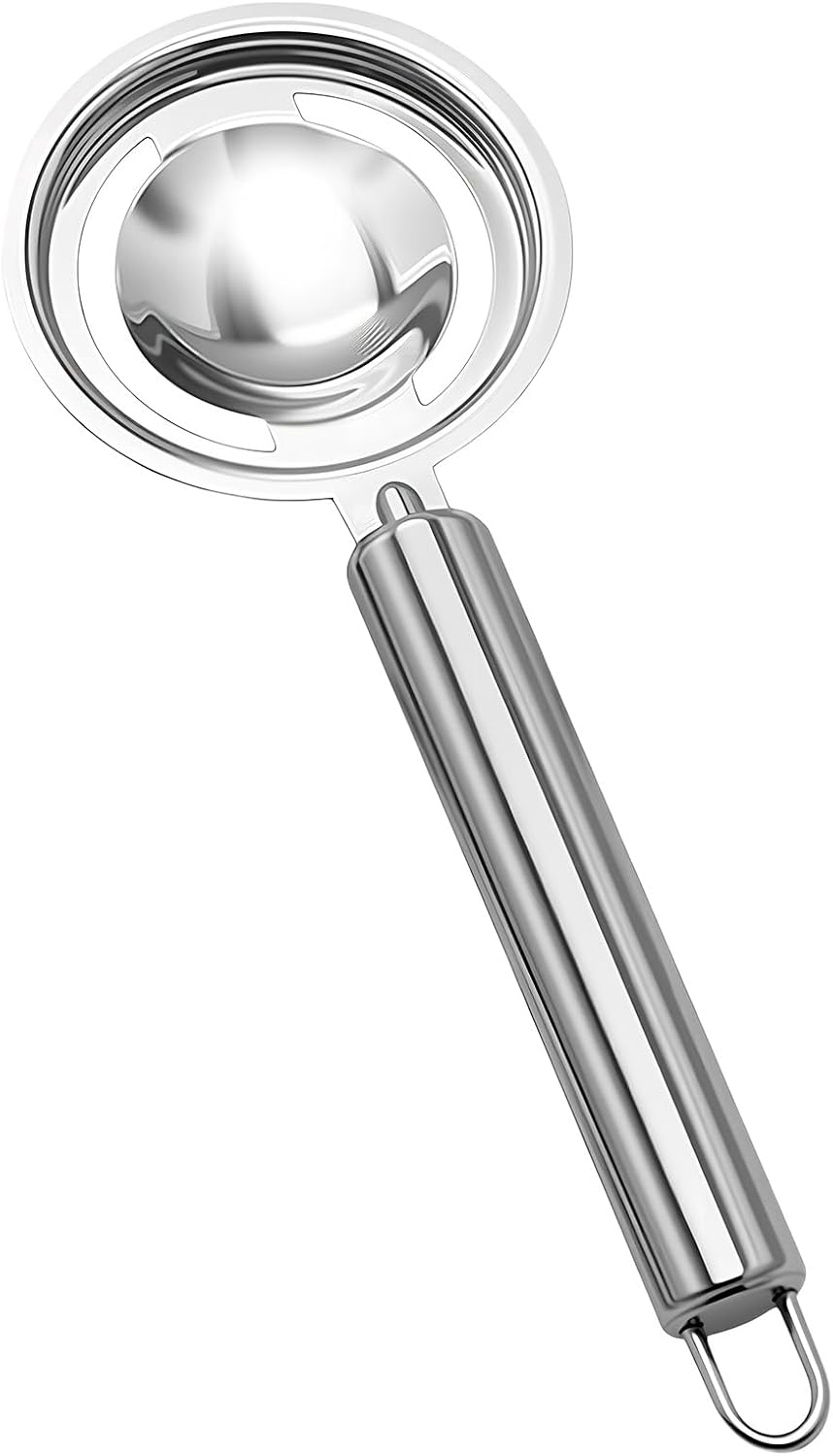 Egg Separator for Raw Eggs- Stainless Steel Egg Yolk Separator