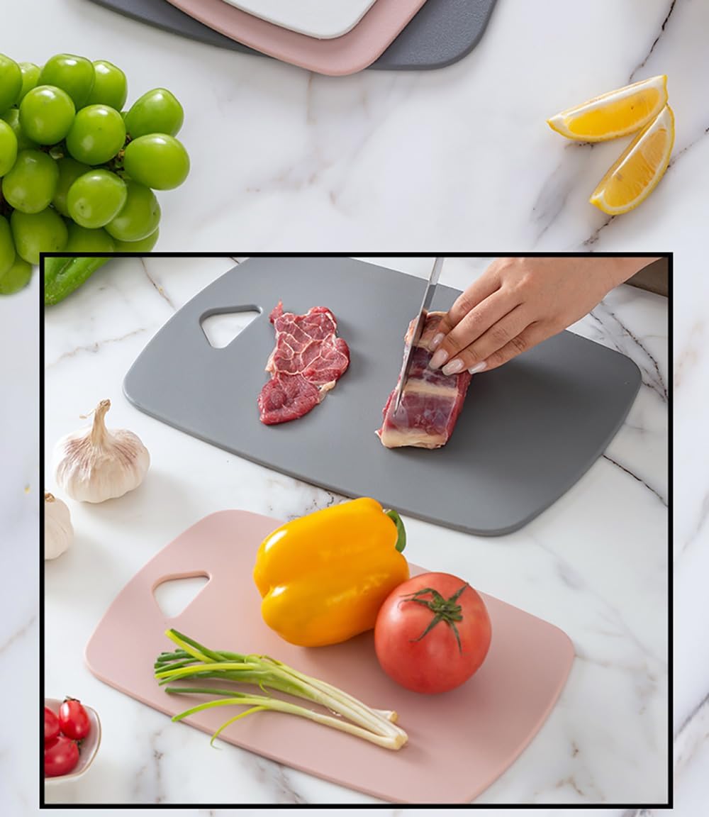 Cutting Board Set for Kitchen,Plastic Large-small Chopping Board Set of 3,Dishwasher Safe,BPA Free