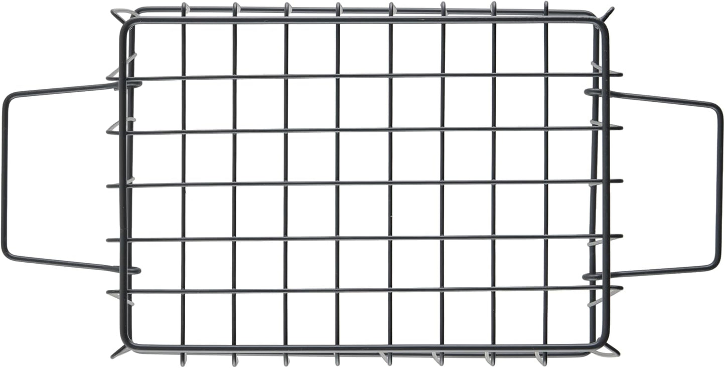 G.E.T. WB-315-MG Heavy Duty Iron Wire Utility Storage Basket/Bin with Handles, 11" x 8" x 8"