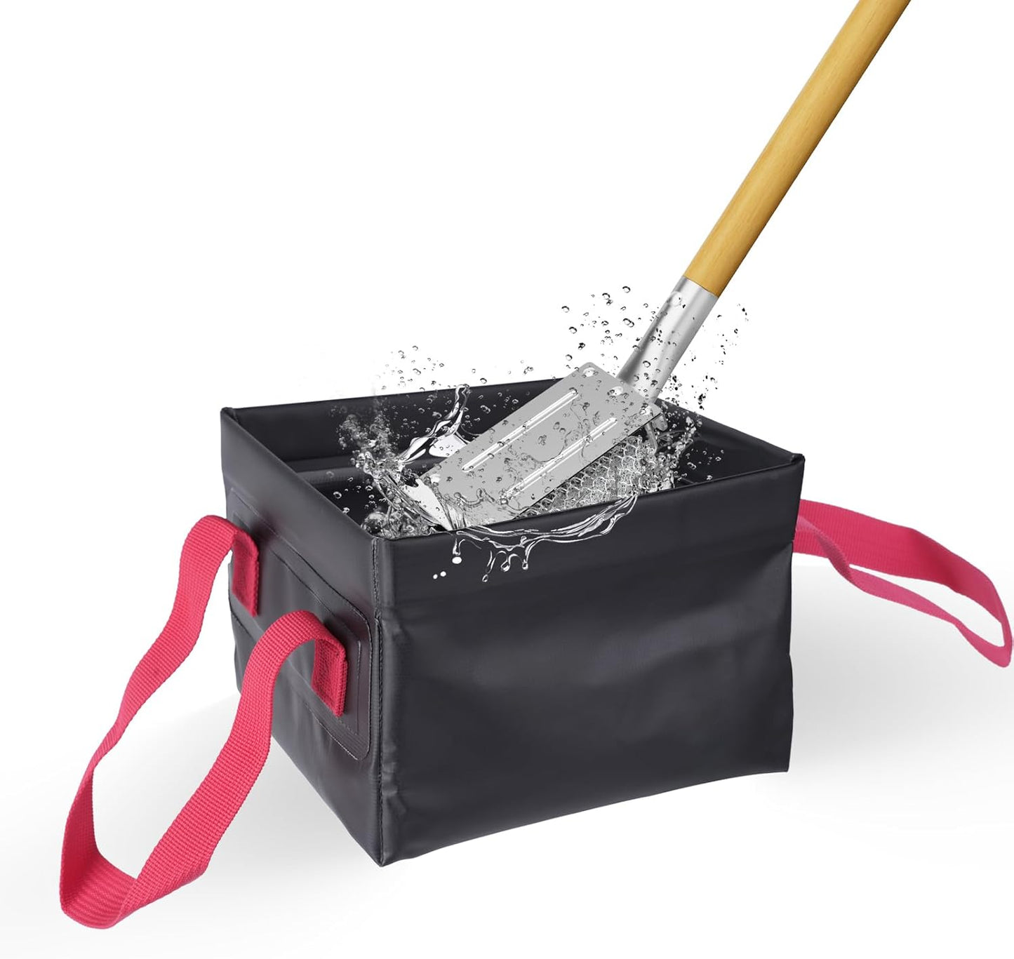 HOUSE AGAIN Grill Brush Bristle Free, 304 Stainless Steel Food-Grade Brush Head with Scraper, Safe BBQ Outdoor Grill Cleaning Brush Strong Barbecue Brush Cleaner Non Wire for Grill Grate/Wooden Handle