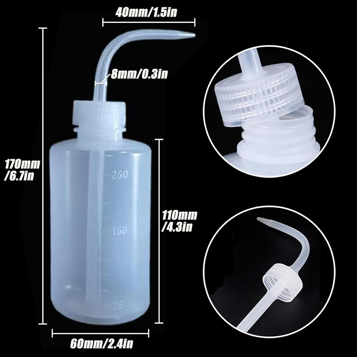 Squeeze Bottles (500ml/16.9oz) Heavy-Duty Squirt Bottle