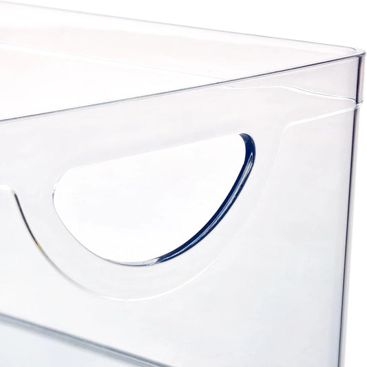 Plastic Open-Front Cabinet and Pantry Organizing Bin, Clear
