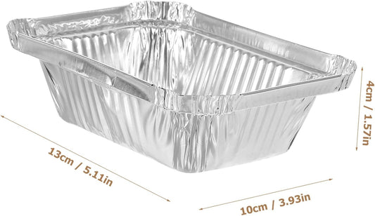 50pcs Aluminum Foil Baking Pans Disposable Baking Dishes for Oven Bbq Prep Tub