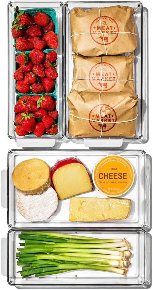 OXO Good Grips 4-Piece Fridge Storage Bin Starter Set